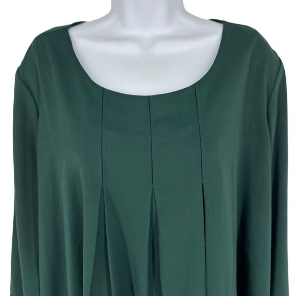 Logo by Lori Goldstein Long Sleeve Ruffle Cuffs Button Closure Blouse Size 18W - Picture 2 of 11